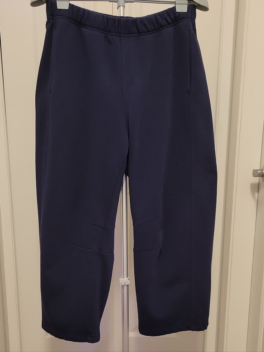 EUC Daily Practice Cropped Barrel Leg Track Pants  (Waist Altered)